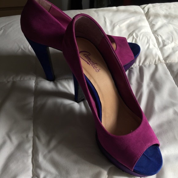 Candie’s Y2K Color blocked platform peep toe - Picture 2 of 5